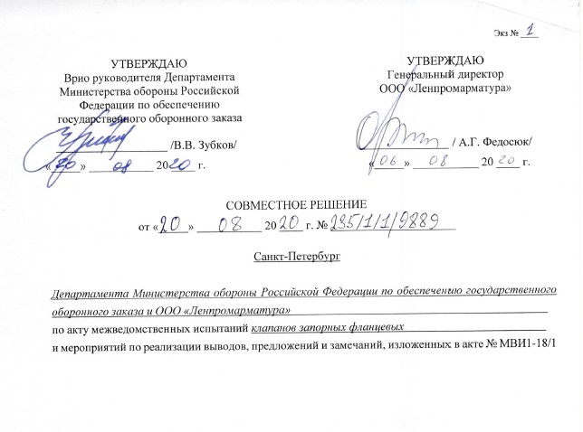 Завершены межведомственные испытания группы запорных клапанов Завершены межведомственные испытания группы запорных клапанов